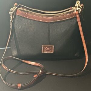 Dooney & Bourke Black and Brown Crossbody Bag
